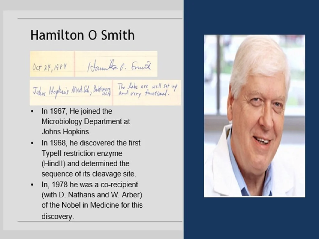 Visitors&rsquo; book page from Hamilton O. Smith