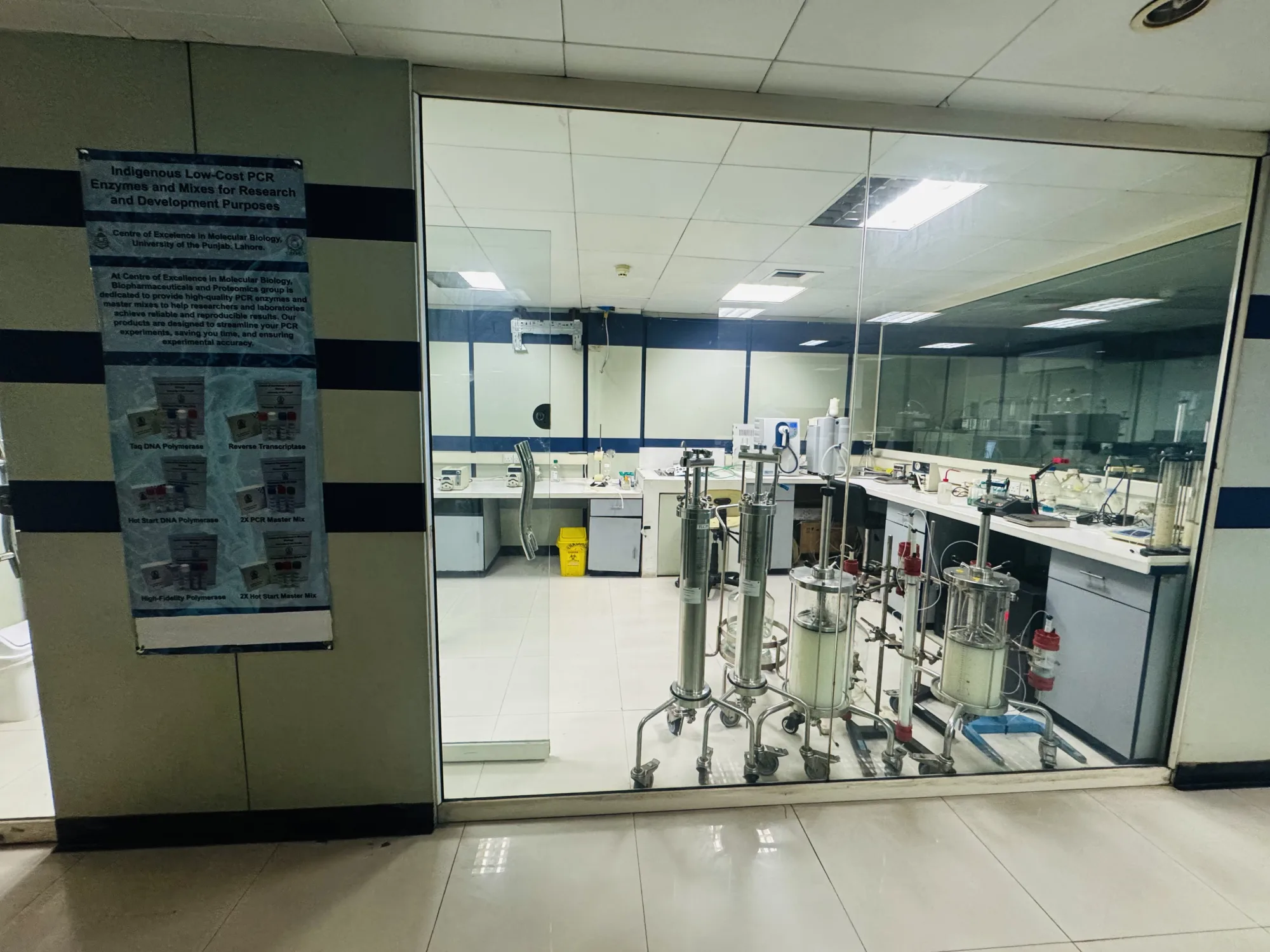 Bioreactor systems inside a CEMB laboratory